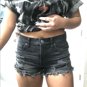 Express Black Jean Shorts